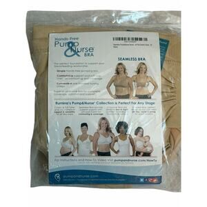 Rumina Hands-Free Pump & Nurse Seamless Bra - 2X Plus Size - Nude - NEW